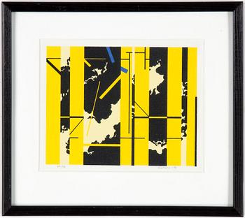 Nils Kölare · NILS KÖLARE, serigrafi, sign o numr 84/99. Dat 91.