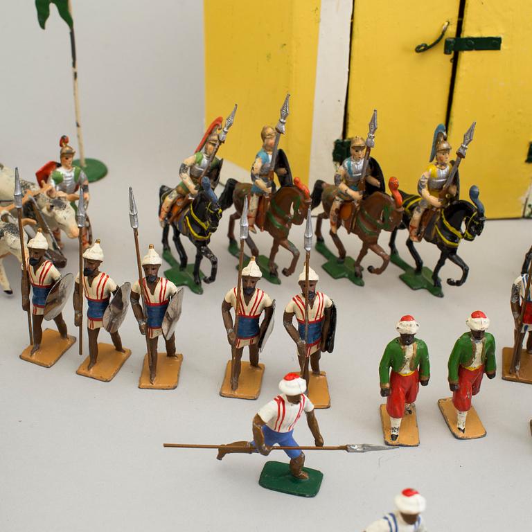 SAMLING TENNSOLDATER, 45 delar , troligen George Heyde, Dresden, Tyskland, 1900-talets början.