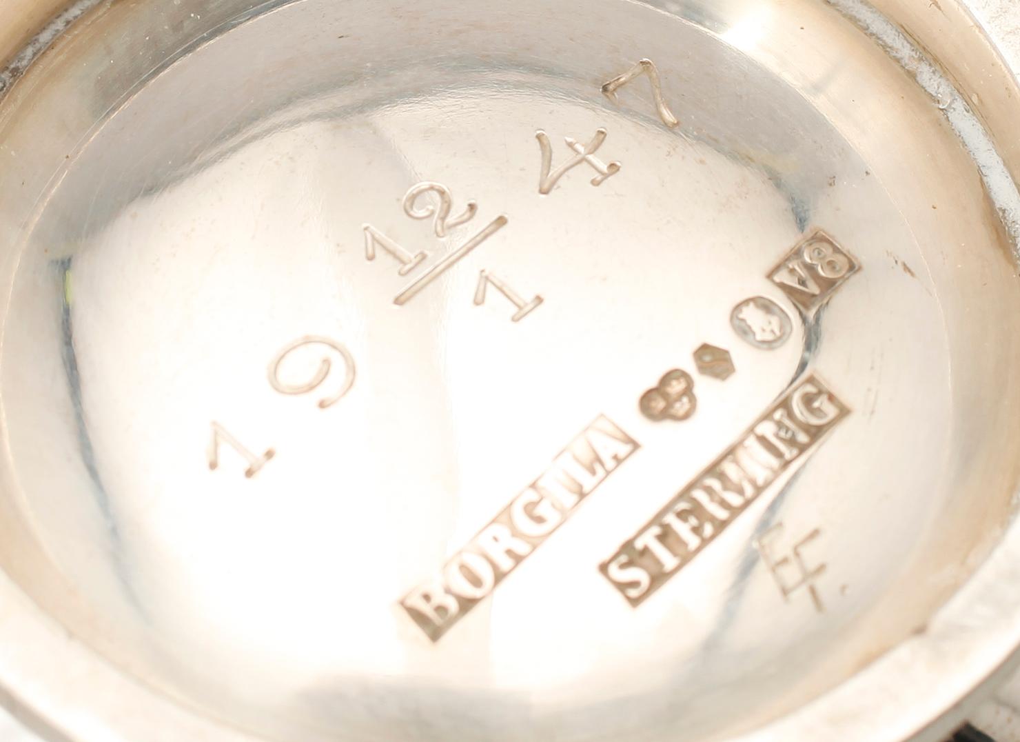 BÄGARE, sterlingsilver, Borgila, Stockholm 1947. Vikt 135 g.