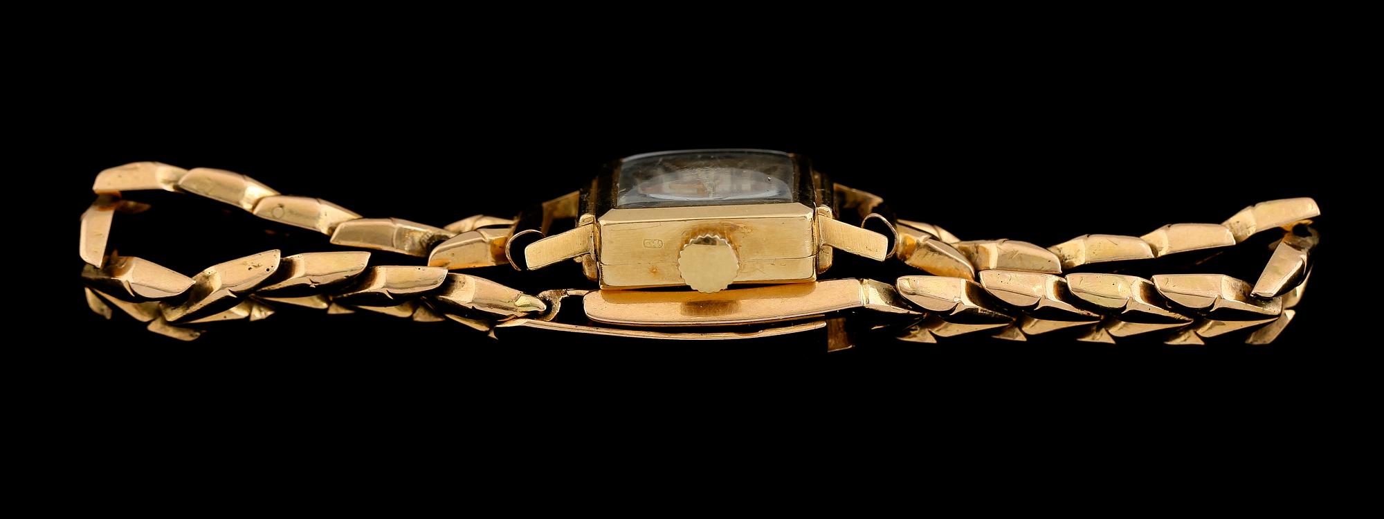 DAMARMBANDSUR, Breitling, 18K guld, 1930-/40-tal. Total vikt ca 16 g.