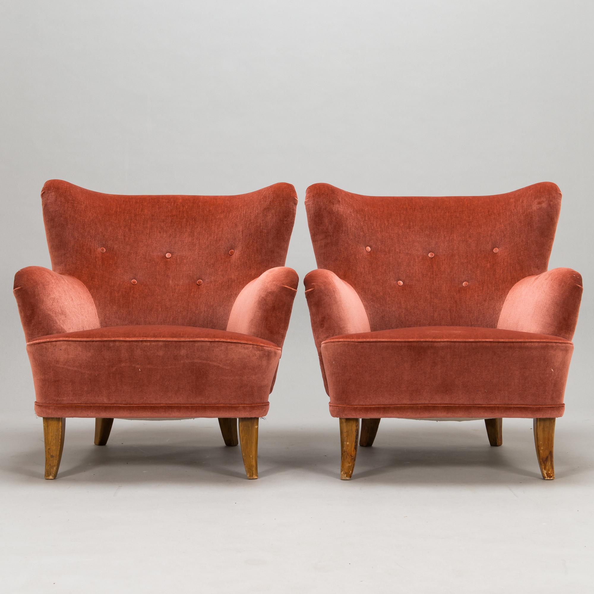 Ilmari Lappalainen, Fåtöljer, ett par, "Laila", Asko, Finland 1900-talets mitt.