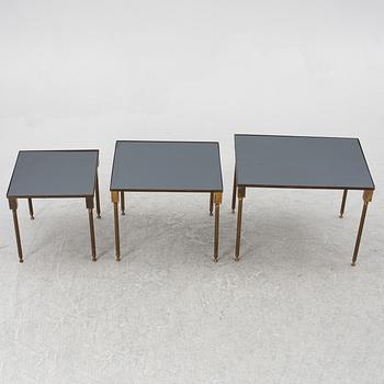 A three.piece nesting table, second half of the 20th century.