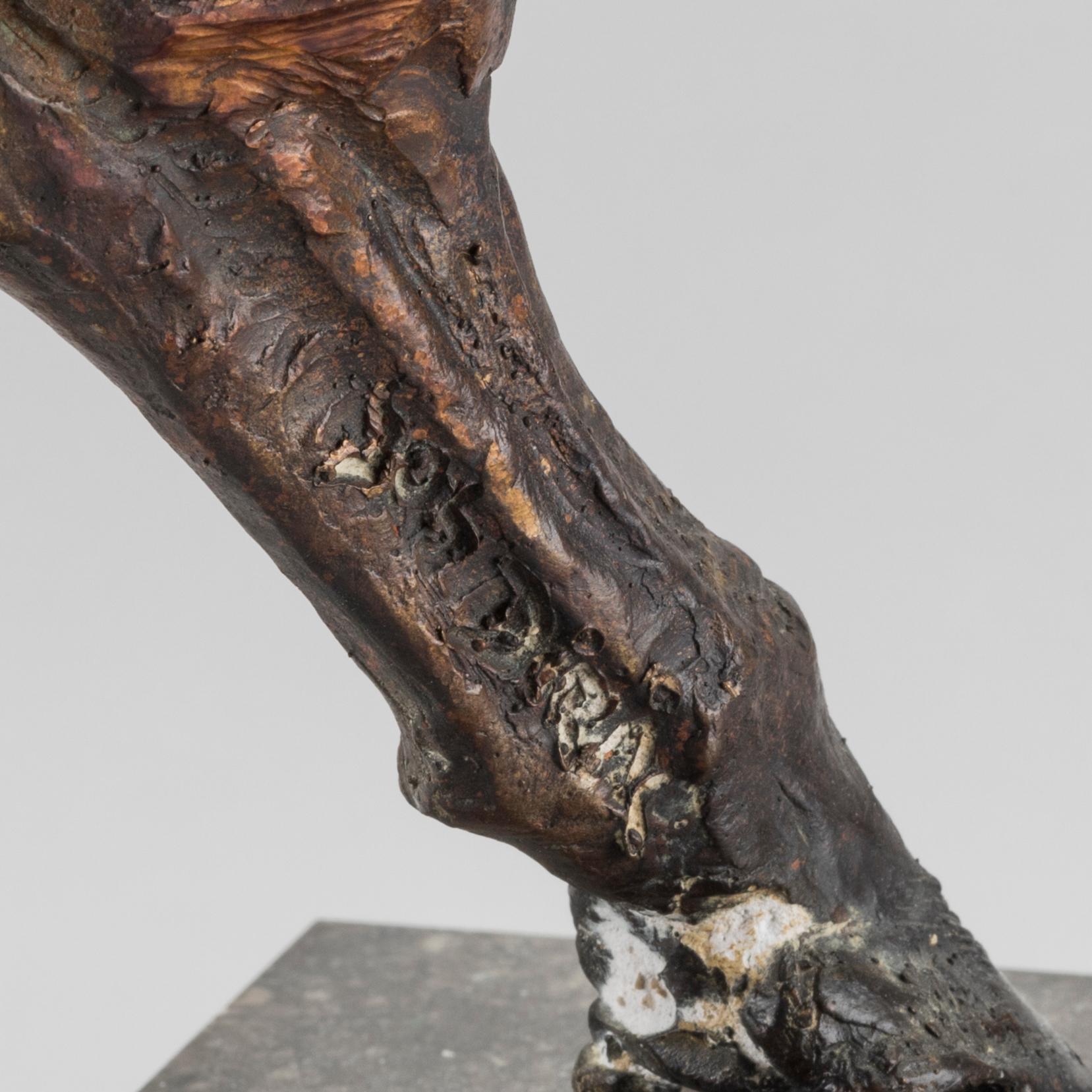 JOS DIRIX, sculpture patinated bronze signed.