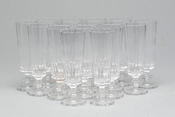 CHAMPAGNEGLAS, 16 st, "Karlberg", Kosta, 1900-tal.