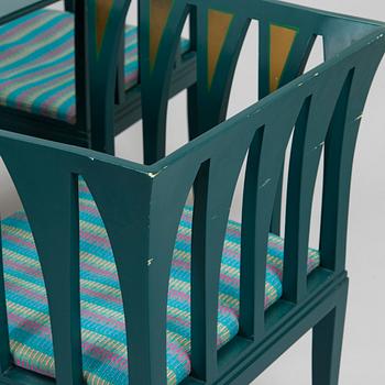 Eliel Saarinen, möblemang, 5 delar, "Blue suite" för Adelta, Finland 1980-tal.