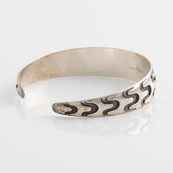 David Andersen, silver bangle, ring and earrings, Norway.