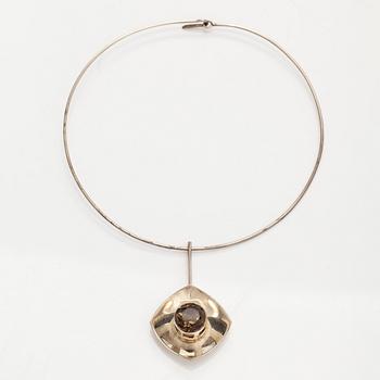 Bracelet and necklace, faceted smoky quartz, silver, Alton, Sweden 1966.