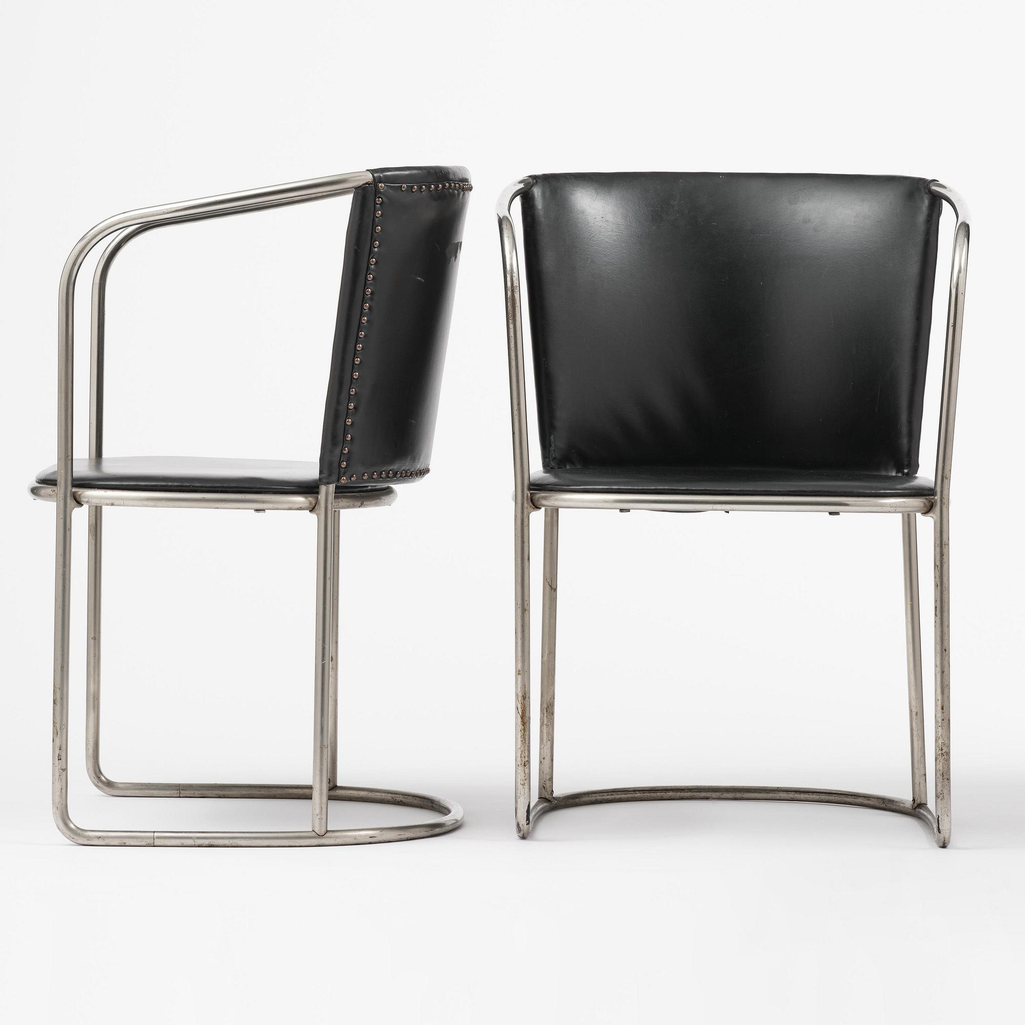 Axel Einar Hjorth, a rare pair of armchairs, Nordiska Kompaniet, 1930.