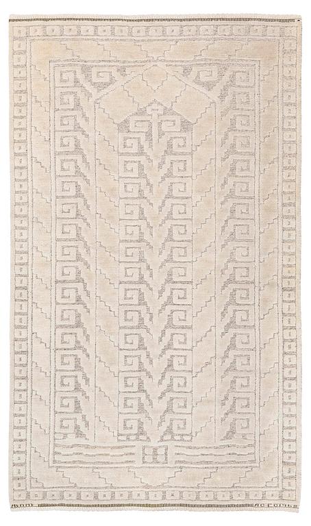 Märta Måås-Fjetterström, matta, "Vita spetsporten", reliefflossa, ca 270 x 164 cm, signerad AB MMF A.C.E. C 1962.