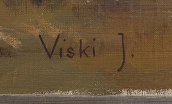 JANOS VISKI, olja på duk, sign.