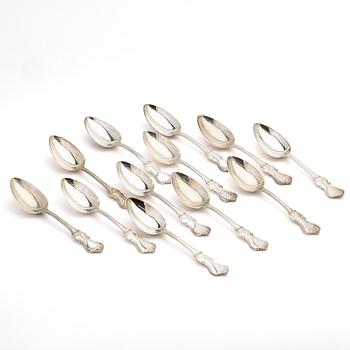 Tablespoons, 12, silver, “Olga”, Ludvig Axelson, Stockholm, 1900–1910.