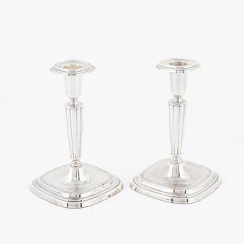 A pair of silver candlesticks, GAB, Stockholm 1965.