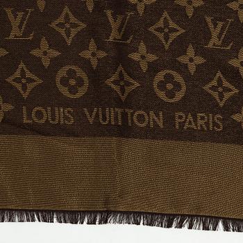 Louis Vuitton, a silk and cashmere monogram shawl.