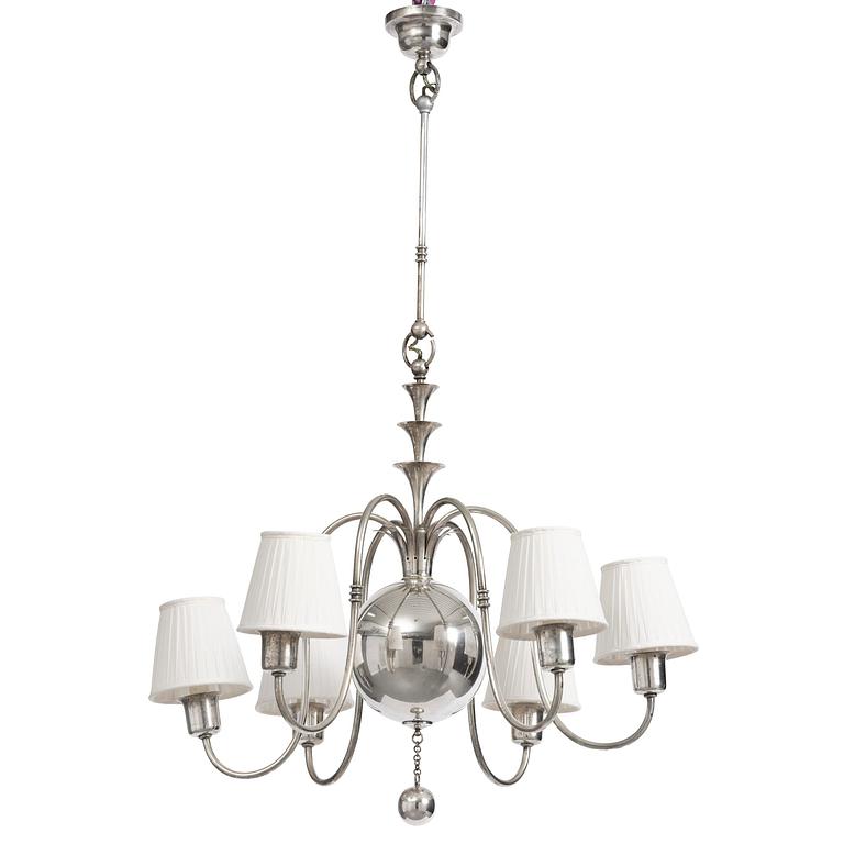 Elis Bergh, a Swedish Grace ceiling lamp, C.G. Hallberg, Stockholm, 1920s.