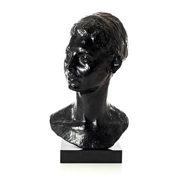 Gudmar Olovson, sculpture. Signed. Numbered. Foundry mark. Bronze, total height 50 cm, length 28 cm.