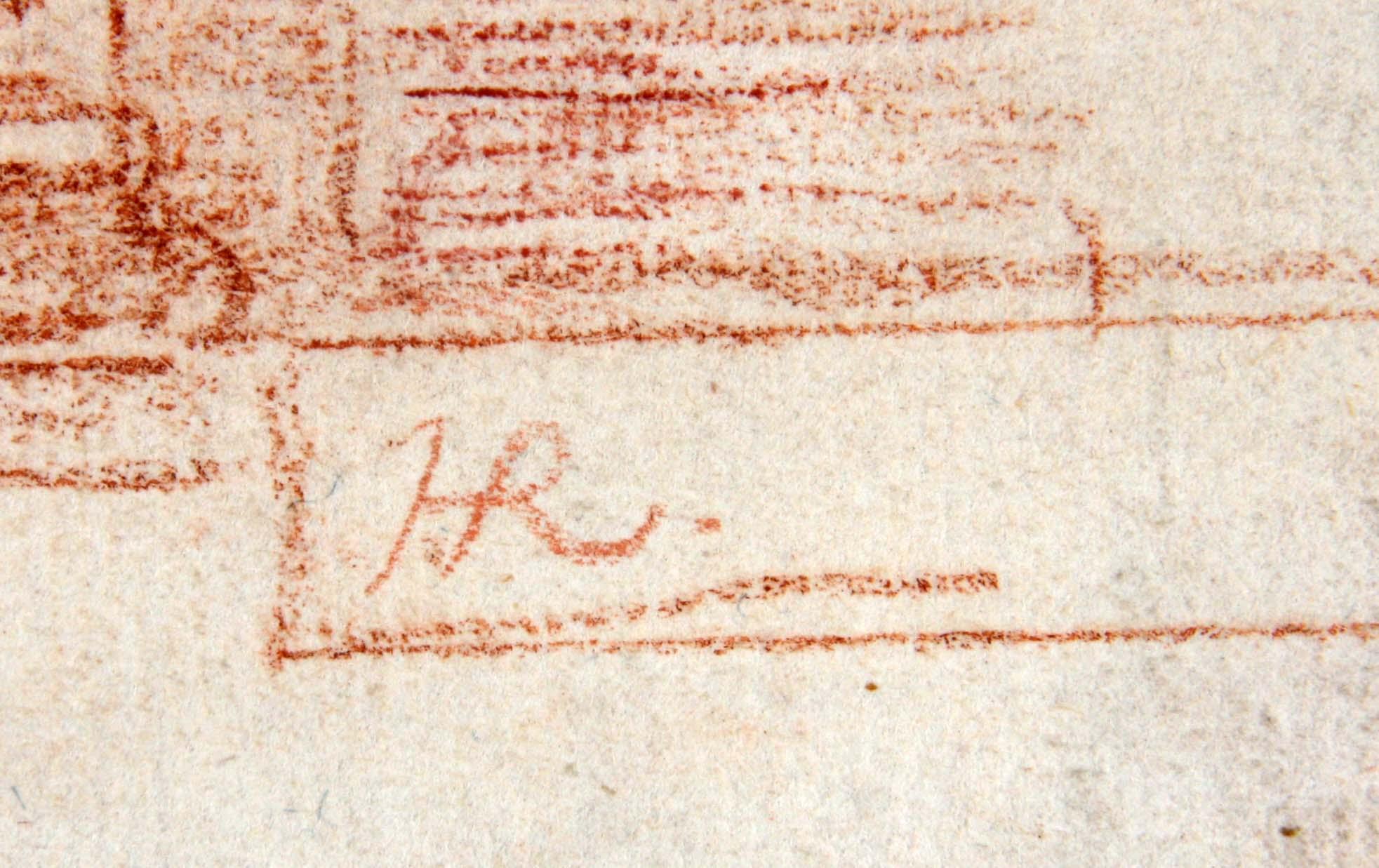 TECKNING, 1700/1800-tal, monogramsign, trol. Johan Heinrich Ramberg.