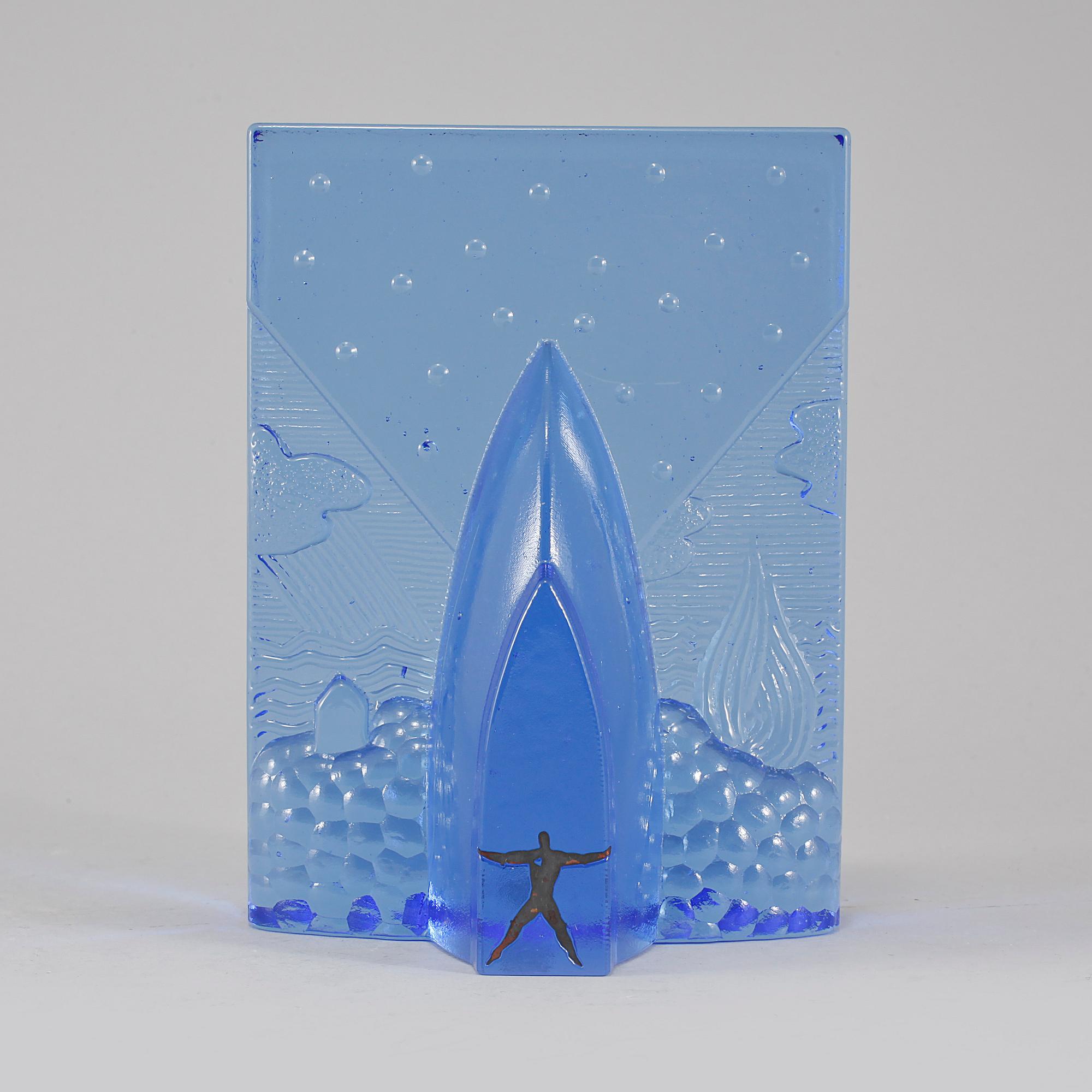 BERTIL VALLIEN, skulptur, glas, Kosta Boda, signerad, 1900-talets slut.