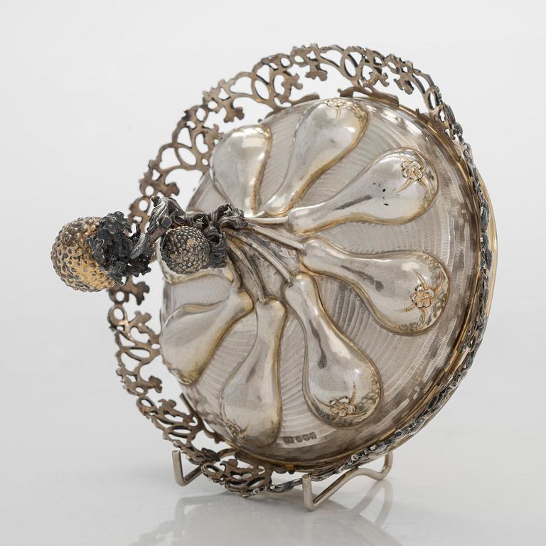 An early 20th-century parcel-gilt silver standing cup, maker's mark presumably Ludwig Neresheimer & Co, Hanau, Germany.