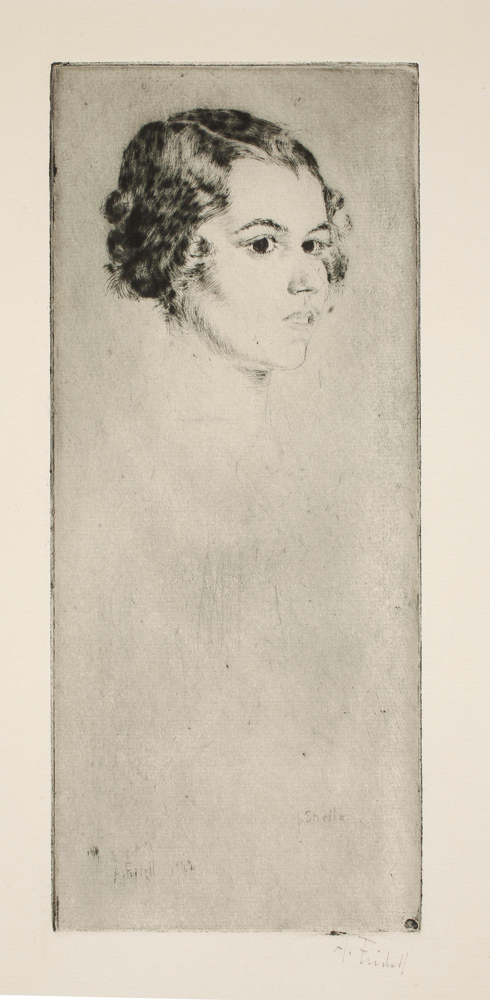 AXEL FRIDELL, torrnål, Falun 1922, signerad.