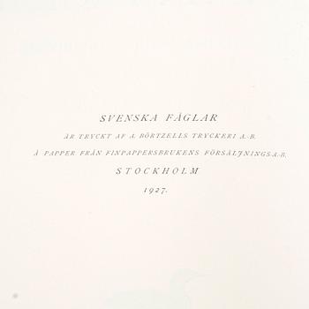 Bröderna von Wright, bokverk, 3 vol "Svenska fåglar", A. Börtzells tryckeri AB, Stockholm, 1927-1929.