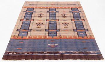 Märtha Gahn, draperi, slätväv, ca 235 x 140 cm, Sverige 1930-1940-tal.