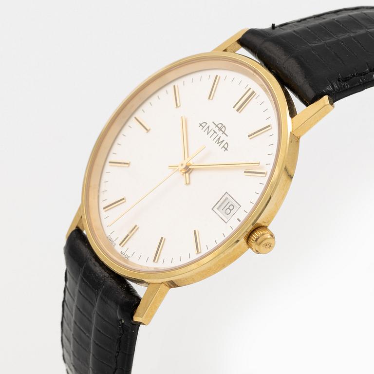 Antima, wristwatch, 33.5 mm, 18K gold.