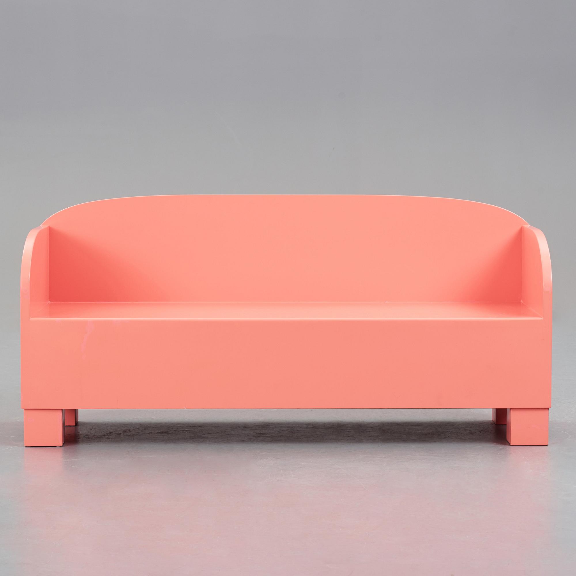 Marie-Louise Ekman, a bench/sofa, executed for the Marie-Louise Ekman exhibition at Moderna Museet, Stockholm 2017.
