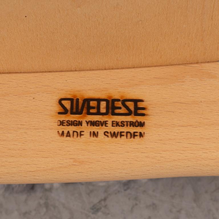 Yngve Ekström, a "Lamino" side table and an "Lamino" ottoman, Swedese, Sweden, 2007.