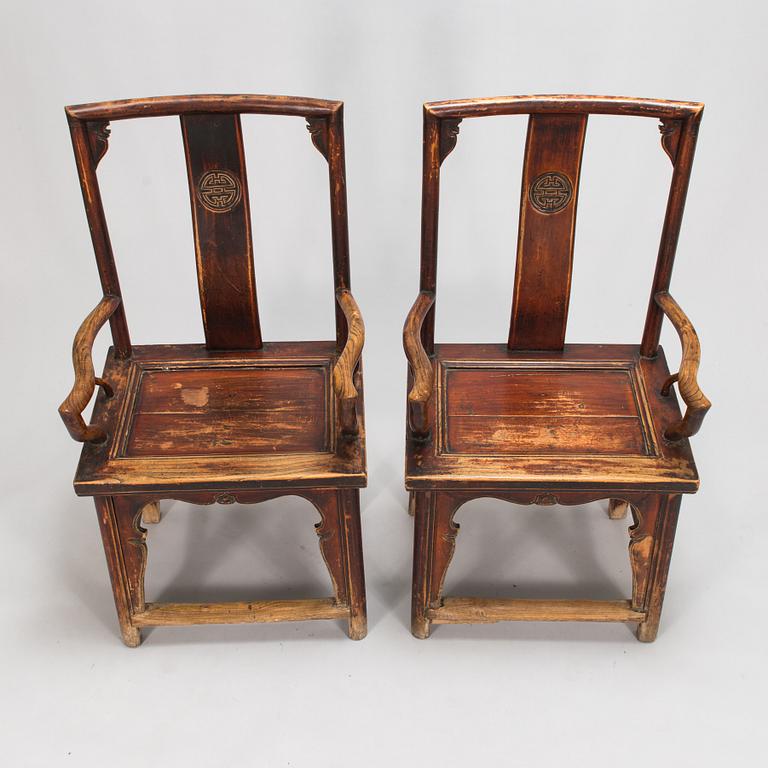 Nojatuolipari. Kiina, myöhäinen Qing-dynastia (1664-1912).