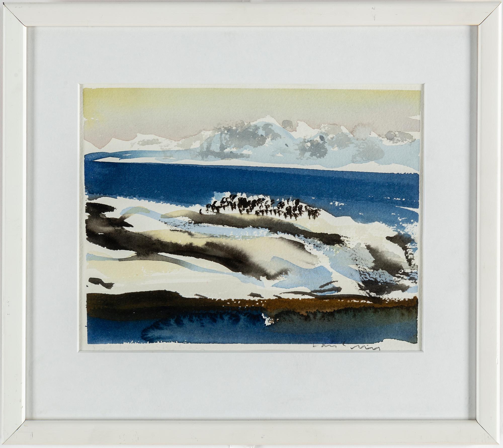 LARS LERIN, watercolour, signed.