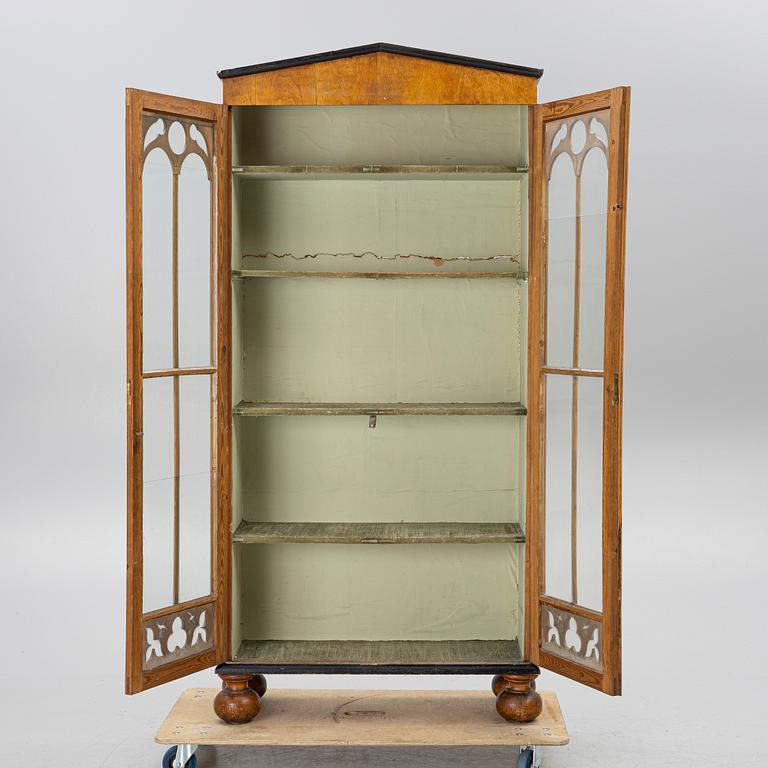 Empire, A Swedish Birch Book Cabinet, late Empire, 19th century.