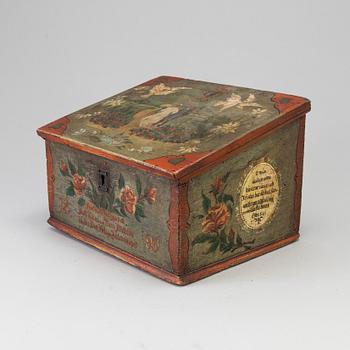 A brides box, dated 1896.