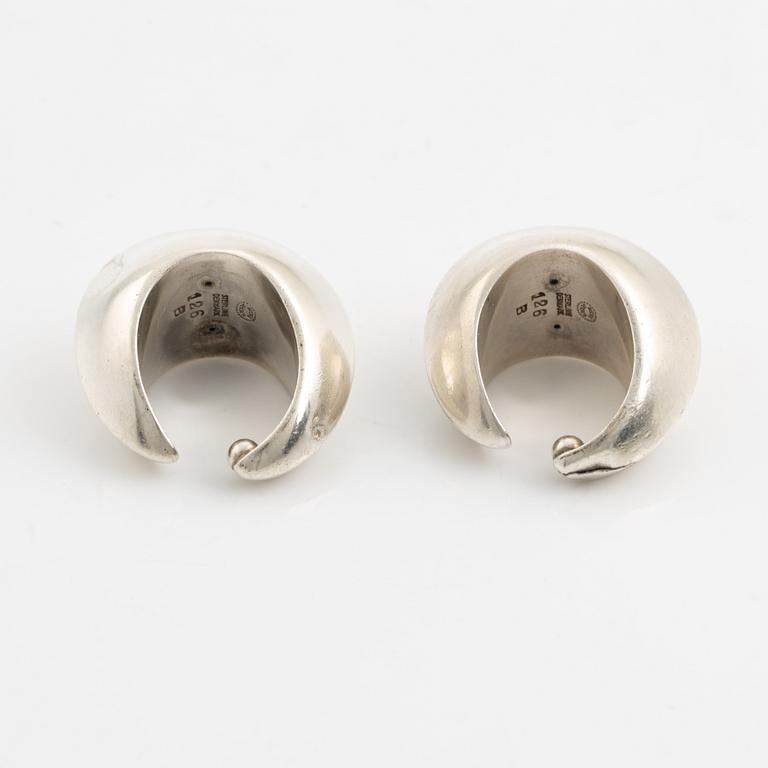 Nanna Ditzel, Georg Jensen, earrings, a pair, sterling silver.