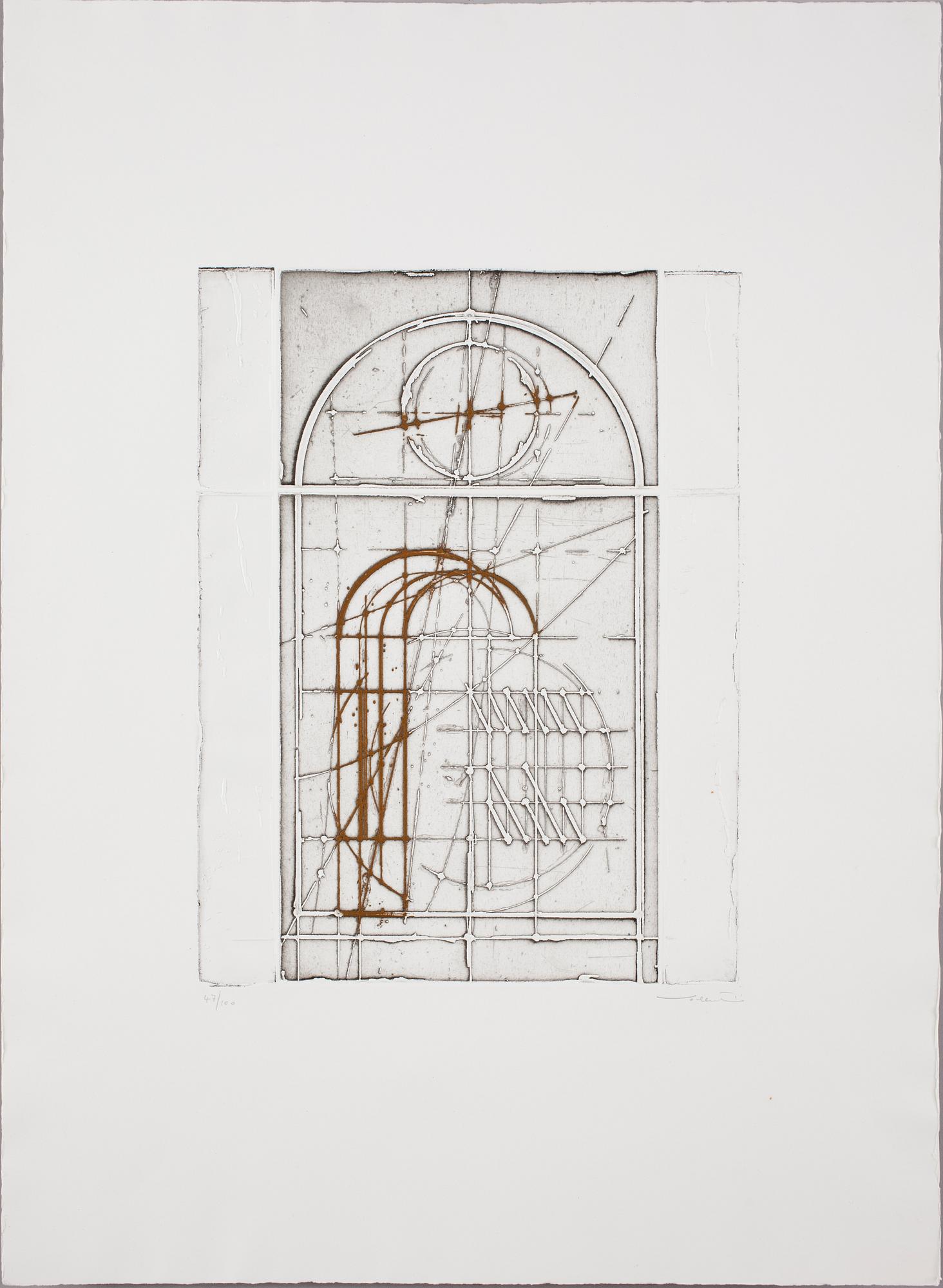 WALTER VALENTINI, etsningar, 3 st, i mappar. Sign.