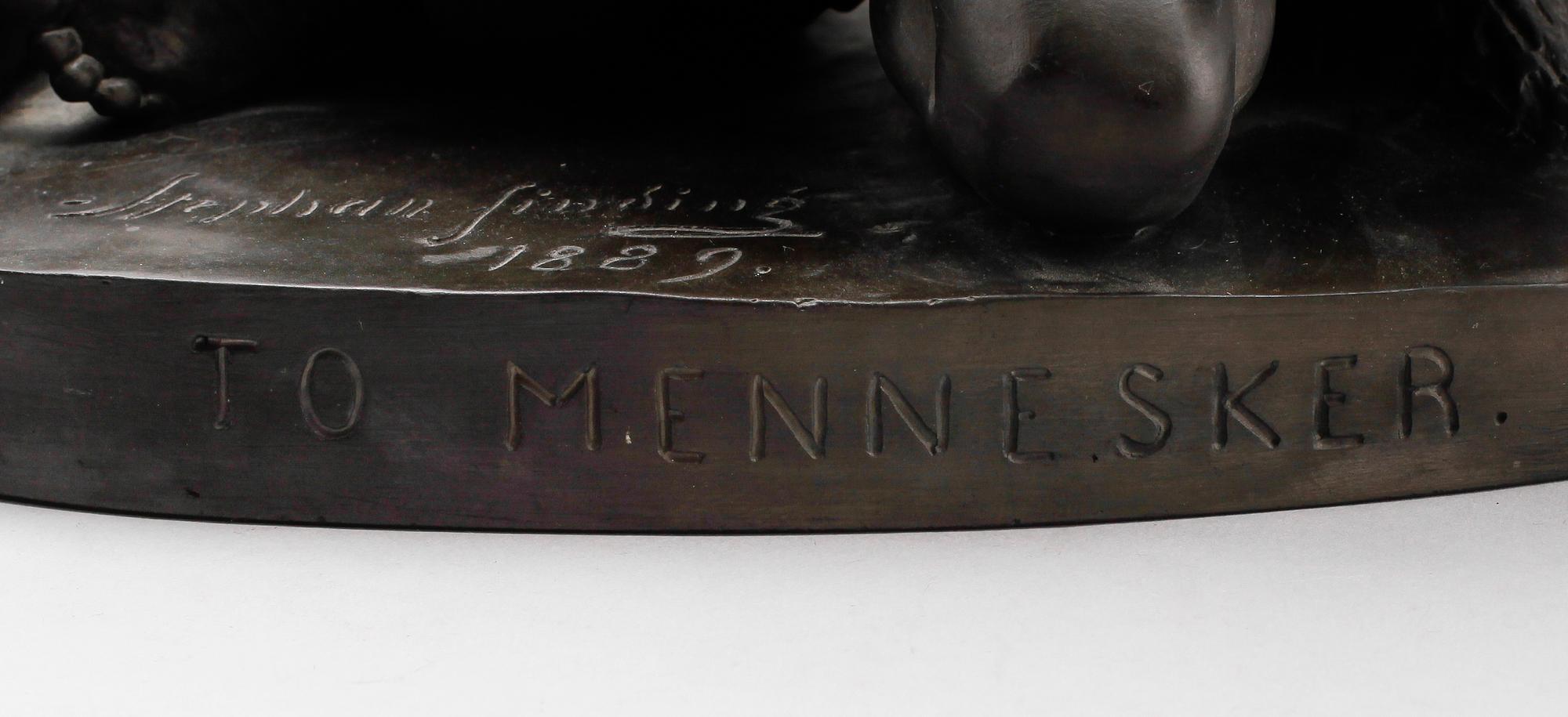 STEPHAN SINDING, efter, skulptur, basalt, signerad och daterad 1889, 1900-tal.