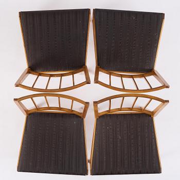 Josef Frank, a set of eight mahogany chairs model B 800, Firma Svenskt Tenn, mid 20th century.