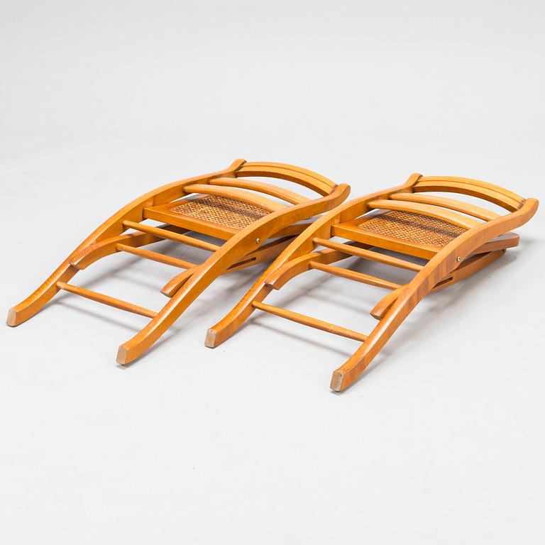 A pair of French folding chairs, Grange, latter half of the 20th century.