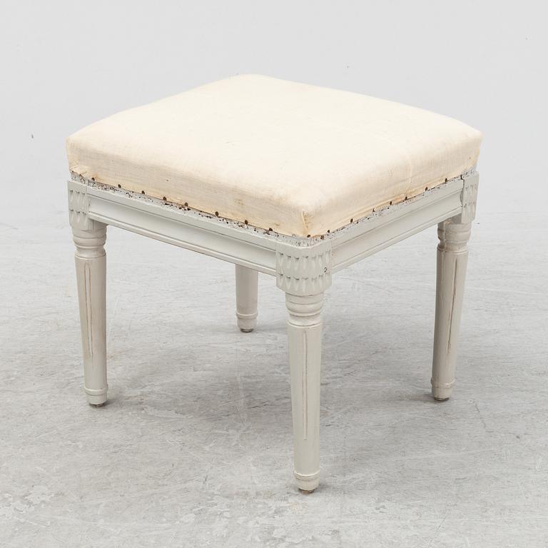 A Gustavian stool, around 1800.