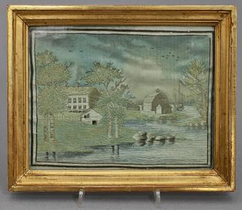 TAVLA, broderi, 1800-tal.