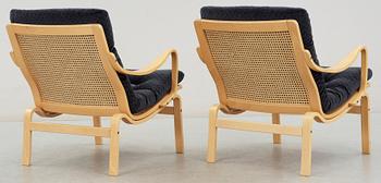 FÅTÖLJER, ett par, Lindlövs interiör AB. 1900-talets slut.