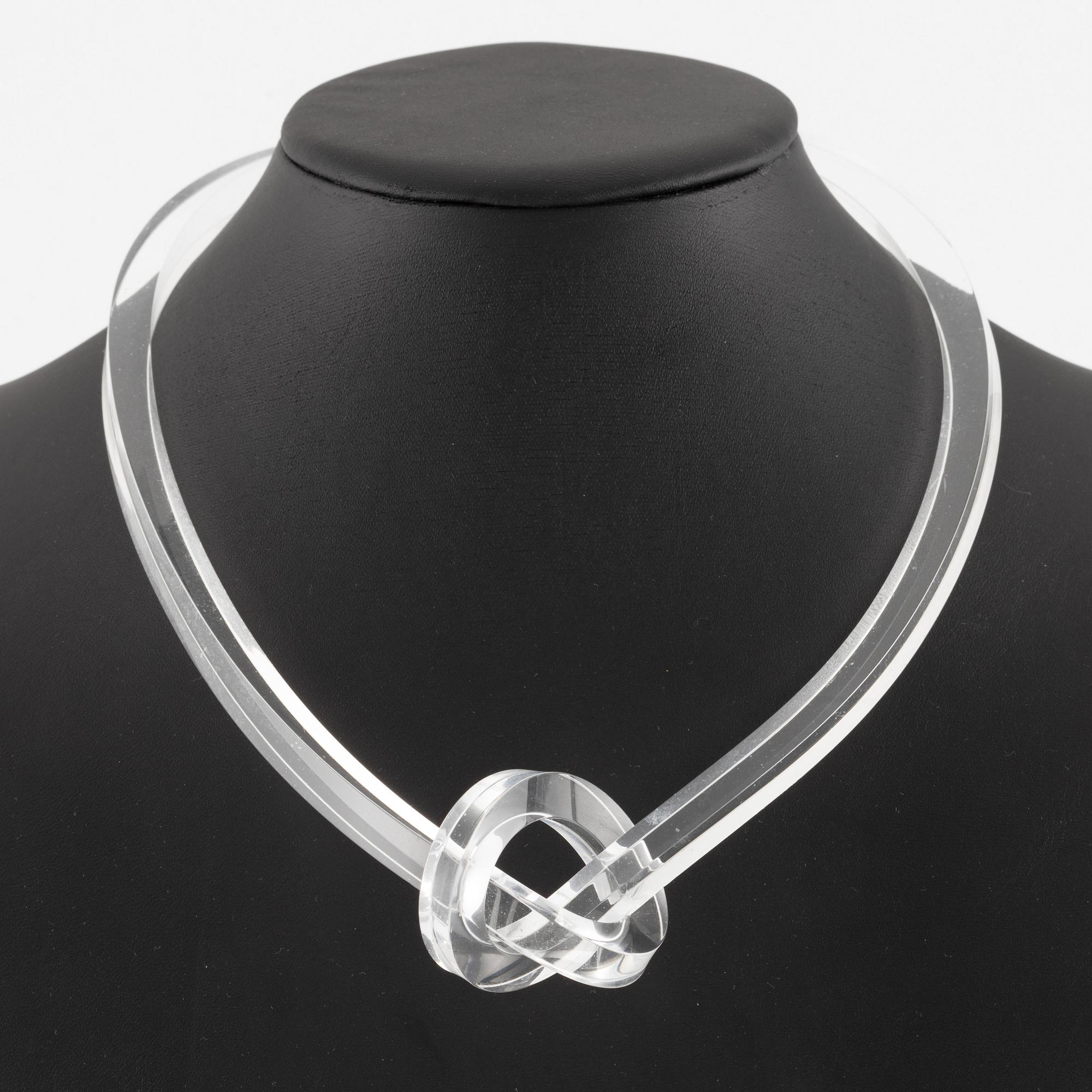 Siv Lagerström, two collars, acrylic plastic and pyrite.