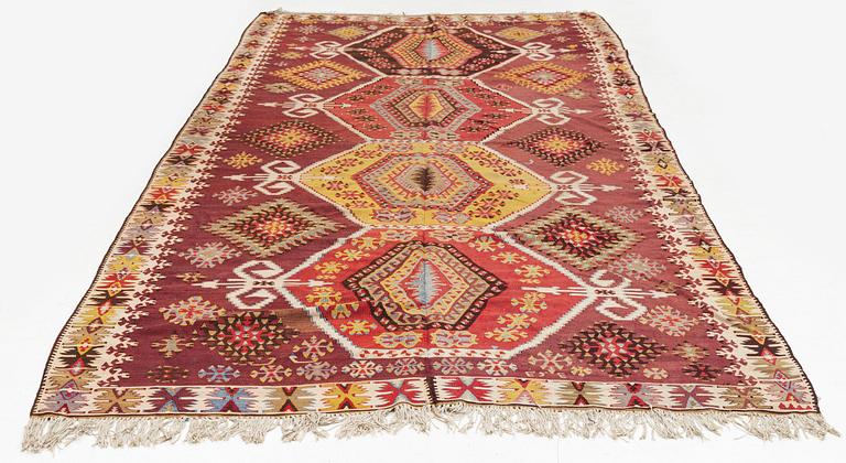 A Kelim carpet, Semi Antique, c. 380 x 180 cm.