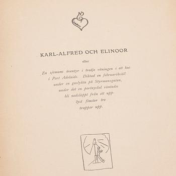 BOK, "Sju sjömansvisor och Byssan lull av Evert Taube med bilder av Kurt Jungstedt", Albert Bonniers Förlag, 1919.
