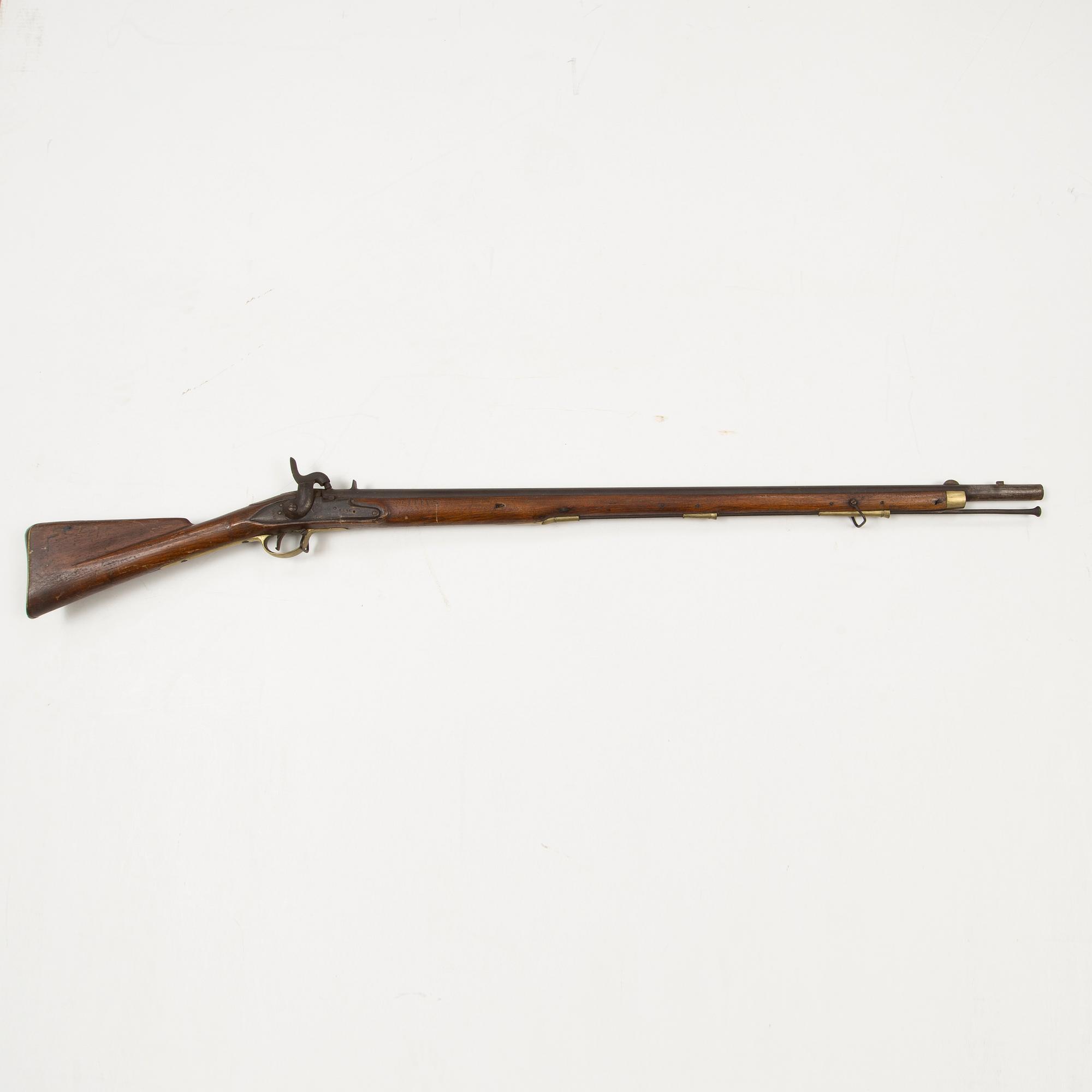 A 18th Century Swedish-British converted percussion gun.