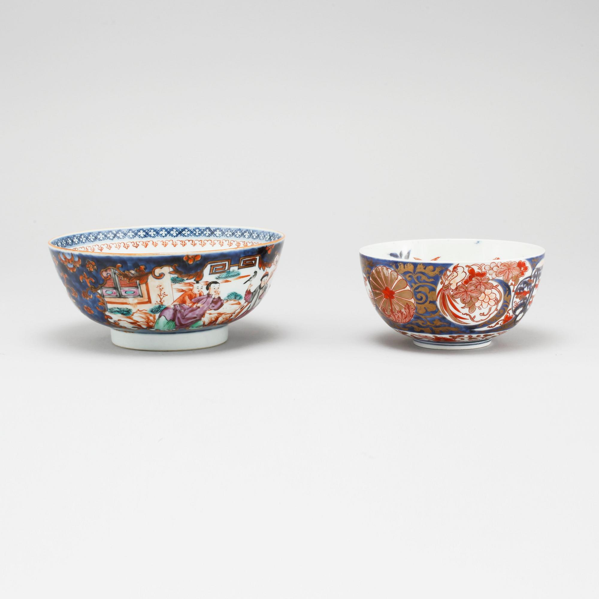 Two porcelian chinese 18th century bowls.