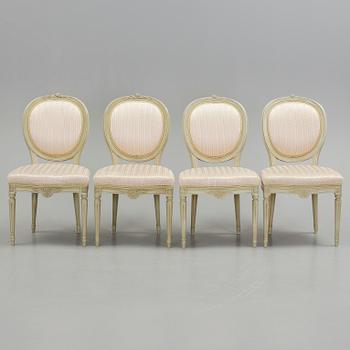 STOLAR, 4 st. Gustaviansk stil, 1900-talets första hälft.