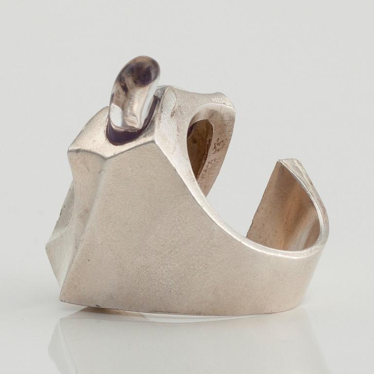 Björn Weckström, RING, sterling silver, akryl, "Creature´s Eye" Lapponia 1974.