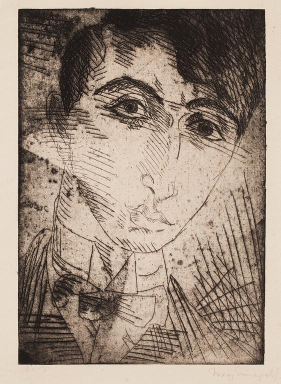 Isaac Grünewald, "Self-portrait".