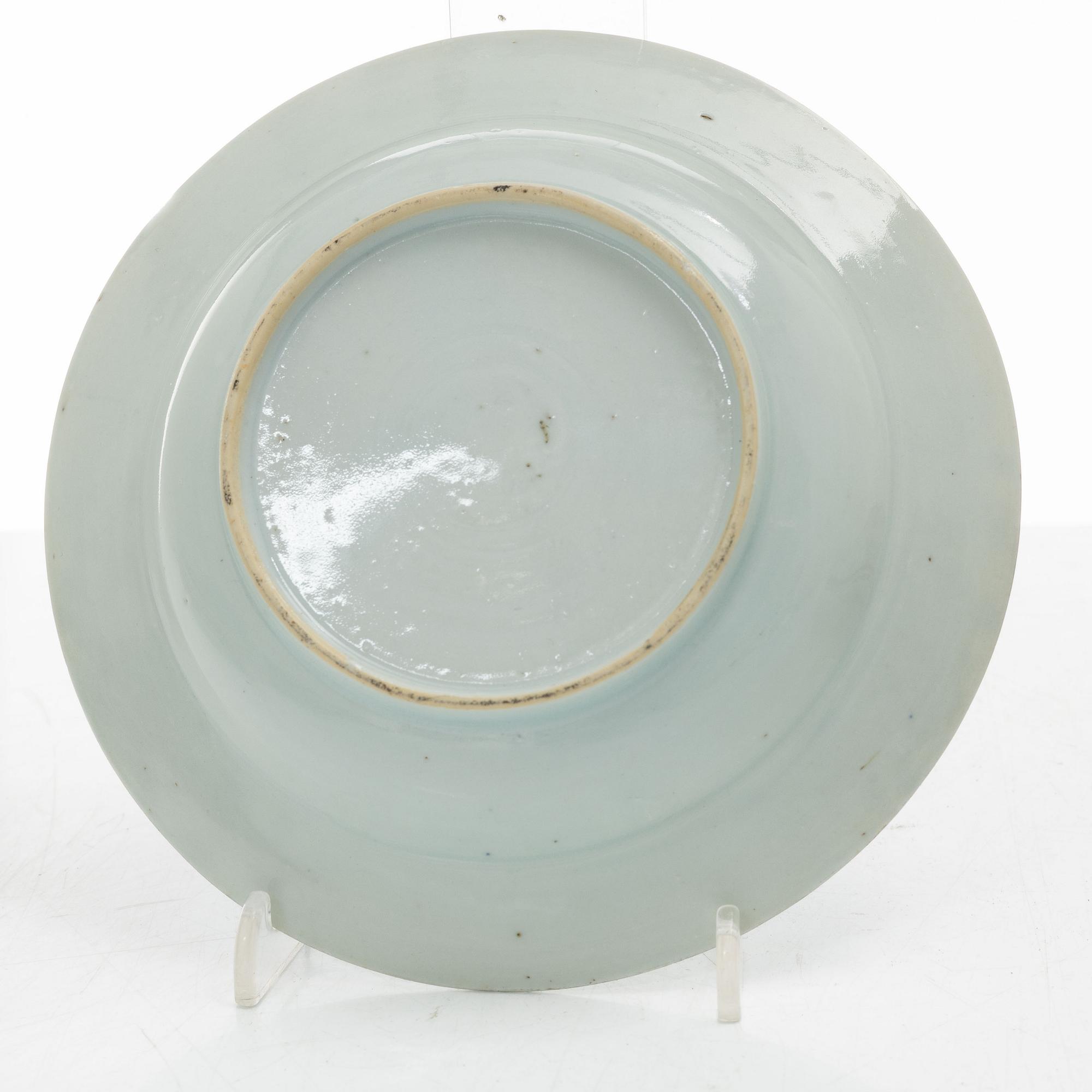 Tallrikar, 14 st, porslin, Kina, 1700-1800-tal.