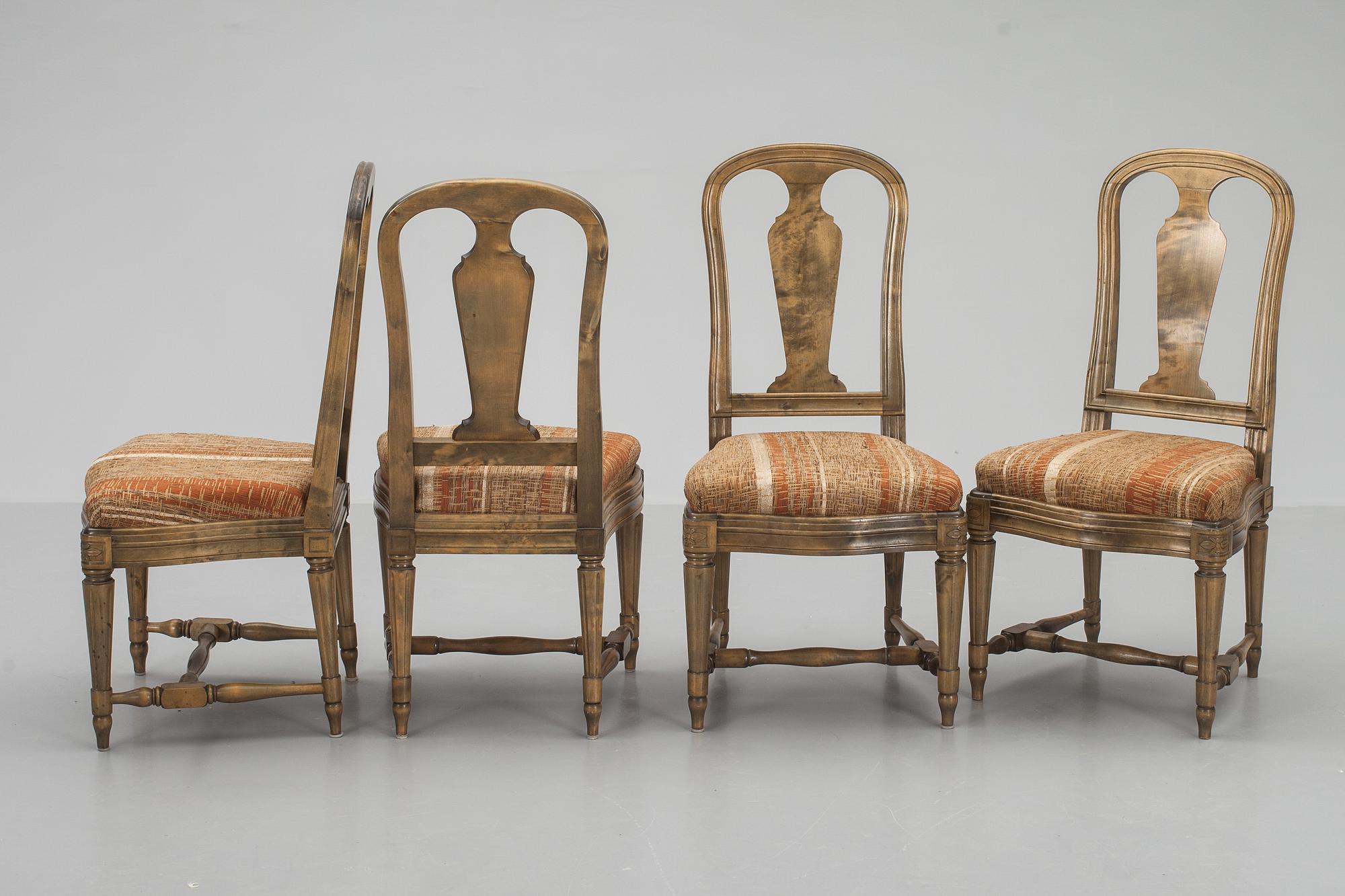 STOLAR, 10 st, gustaviansk stil. 1900-talets andra hälft.
